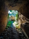 Roman aqueduct tunnel in the forest Royalty Free Stock Photo