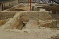 Roman Archaeological Remains In Astorga. Architecture, History, Camino De Santiago, Travel, Street Photography. November 1, 2018. Royalty Free Stock Photo