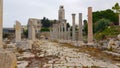 Roman archaeological remains in Tyre. Tyre is an ancient Phoenician city. Tyre, Lebanon Royalty Free Stock Photo