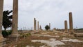 Roman archaeological remains in Tyre. Tyre is an ancient Phoenician city. Tyre, Lebanon Royalty Free Stock Photo