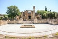 Roman archeology view of frigidarium at villa adriana