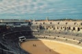 The roman arena of Nimes, a roman monument aged 2000 years old, Nimes, Occitanie, France
