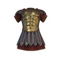 Roman armor 3d illustration isolated on white background Royalty Free Stock Photo