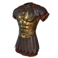 Roman armor 3d illustration isolated on white background Royalty Free Stock Photo