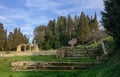 Roman baths in the city of Fiesole. Tuscany. Italy