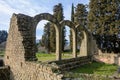 Roman baths in the city of Fiesole. Tuscany. Italy