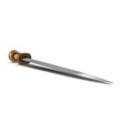 Roman Battle Gladius Sword on white. 3D illustration Royalty Free Stock Photo