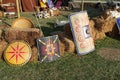 Roman battle shield with helmet