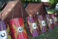 Roman battle shields and tents