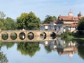 Roman Bridge over Tamega River in Chaves, Portugal Royalty Free Stock Photo