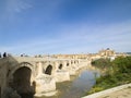 The Roman Bridge of Cordoba, Andalusia, Spain. April 3, 2015