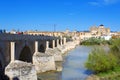 Roman Bridge and Guadalquivir river, Great Mosque, Cordoba, Anda Royalty Free Stock Photo