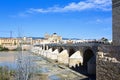 Roman Bridge and Guadalquivir river, Great Mosque, Cordoba, Andalusia, Royalty Free Stock Photo