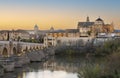 Roman Bridge and Guadalquivir river, Great Mosque, Cordoba Royalty Free Stock Photo