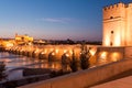 Roman Bridge and Guadalquivir river, Great Mosque, Cordoba, Spain Royalty Free Stock Photo