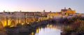 Roman Bridge and Guadalquivir river, Great Mosque, Cordoba, Spain Royalty Free Stock Photo