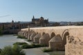 Roman Bridge and Guadalquivir river, Great Mosque, Cordoba, Spain Royalty Free Stock Photo