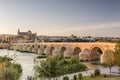 Roman Bridge and Guadalquivir river, Great Mosque, Cordoba, Spain Royalty Free Stock Photo