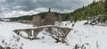 Roman bridge Kemera in Rhodope mountains in Bulgaria Royalty Free Stock Photo