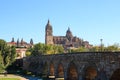 Roman bridge and New Cathedral, Salamanca, Spain