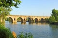 The Roman Bridge over the Guadiana River, Merida, Extremadura, Spain Royalty Free Stock Photo