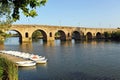 The Roman Bridge over the Guadiana River, Merida, Extremadura, Spain Royalty Free Stock Photo