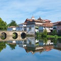 Roman Bridge over Tamega River in Chaves, Portugal Royalty Free Stock Photo