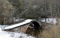 Roman Bridge in Snow Royalty Free Stock Photo