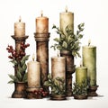 Roman Candles: A Hand-Painted Parchment Table Setting with Waxy