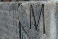 Roman Capital Letters on the Stone Royalty Free Stock Photo