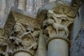 Romanesque capital of the Saint-Nazar basilica,Carcassonne,France, Languedoc-Roussillon Royalty Free Stock Photo