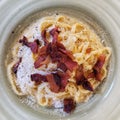 Roman carbonara with guanciale