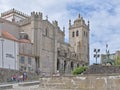 Side view on the Cathedral of Porto, Portugal Royalty Free Stock Photo