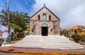 Roman catholic church in city centre of Terre-de-Haut, Guadeloupe, Les Saintes, Caribbean. Royalty Free Stock Photo