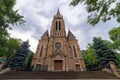 Roman Catholic Church of the Immaculate Virgin Mary in Backa Topola. It has the tallest tower in Eastern Europe 72.7m Royalty Free Stock Photo