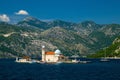 Church Our Lady of Rocks on island in Boka Kotor bay, Montenegro Royalty Free Stock Photo