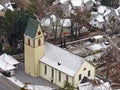 Roman Catholic Church of St. Martin or RÃÂ¶misch-katholische Kirche St. Martin Fli-Kirche, Wessen - Switzerland Royalty Free Stock Photo