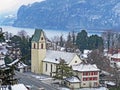 Roman Catholic Church of St. Martin or RÃÂ¶misch-katholische Kirche St. Martin Fli-Kirche, Wessen - Switzerland