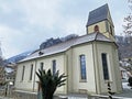 Roman Catholic Church of St. Martin or RÃÂ¶misch-katholische Kirche St. Martin Fli-Kirche, Wessen - Switzerland Royalty Free Stock Photo