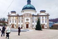 The Roman Catholic St. Cajetan Church stands on Cajetan square, Salzburg, Austria Royalty Free Stock Photo