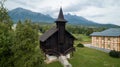 Wooden church of Blessed Savior in Dolny Smokovec, Slovakia Royalty Free Stock Photo