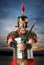 Roman Centurion Holding Sword