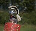 Roman centurion with shield Royalty Free Stock Photo