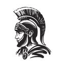 Roman centurion soldier. Sketch vector illustration