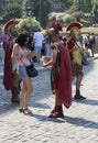 Roman Centurions at Colosseum in Rome Royalty Free Stock Photo