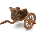 Roman Chariot Racing on White 3D Illustration