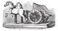 Roman Chariot vintage engraving