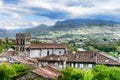 Roman church in the Pyrenees mountains in France Royalty Free Stock Photo