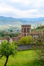 Roman church in the Pyrenees mountains in France Royalty Free Stock Photo