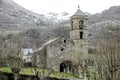 Roman Church of Sant Feliu in Barruera, Catalonia - Spain. Royalty Free Stock Photo